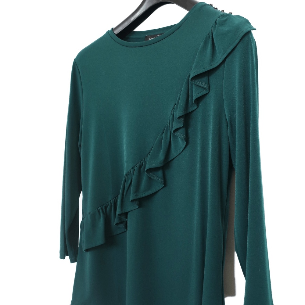 Green Ruffled Blouse
